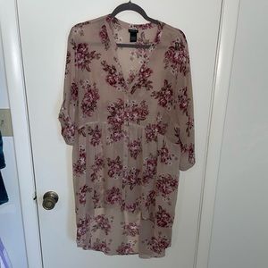 Torrid button up sheer shirt